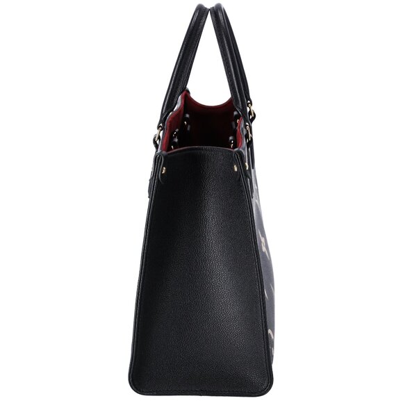 Louis Vuitton Empreinte Giant Monogram On The Go MM Shoulder Tote Black Beige - Picture 7 of 13